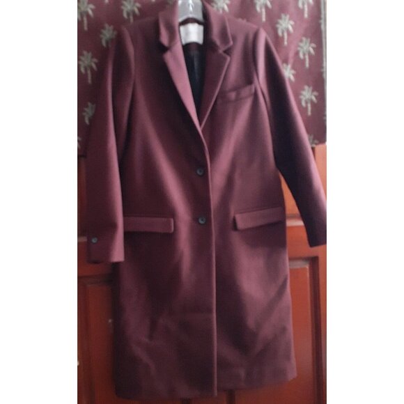 Everlane Coat Red The Italian Wool Cashmere Blend Overcoat Size Small - Picture 2 of 15